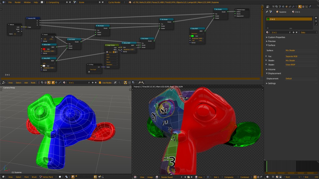 Material 3 in 1 (Vertex Color mask) preview image 1